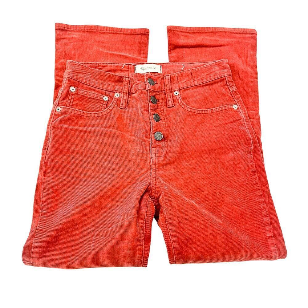 Madewell Cali-Demi Boot Rust Red Button Fly Bootc… - image 4